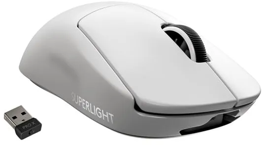 Logitech G PRO X SUPERLIGHT - Spelmus - Optisk - 5 knappar - Vit