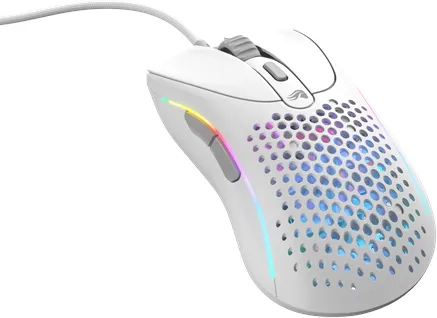 Glorious Model D 2 Wired - Matte White - Spelmus - Optisk - 5 knappar - Vit