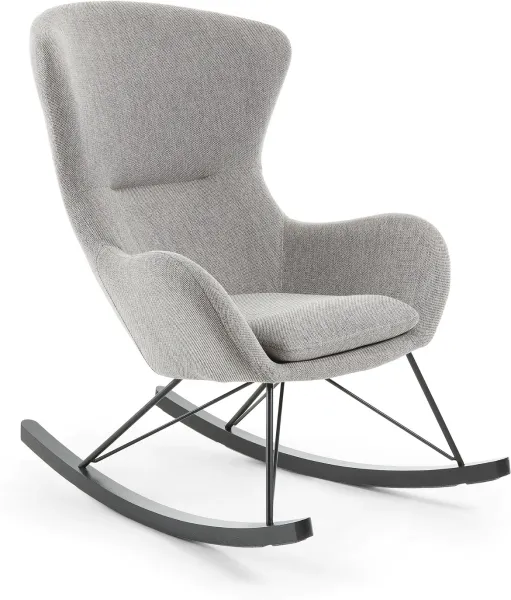 Vania, gungstol, grå/svart, tyg