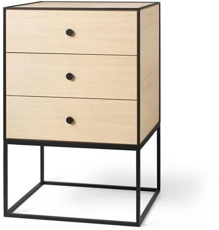 Audo Frame 49 Sidobord med 3 Lådor Ek