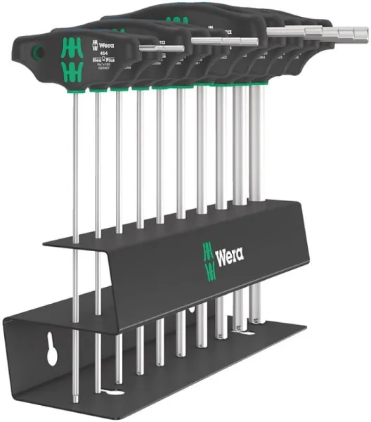 Wera 454/10 HF Set Imperial 2 T-handtagsskruvmejselset Hex-Plus
